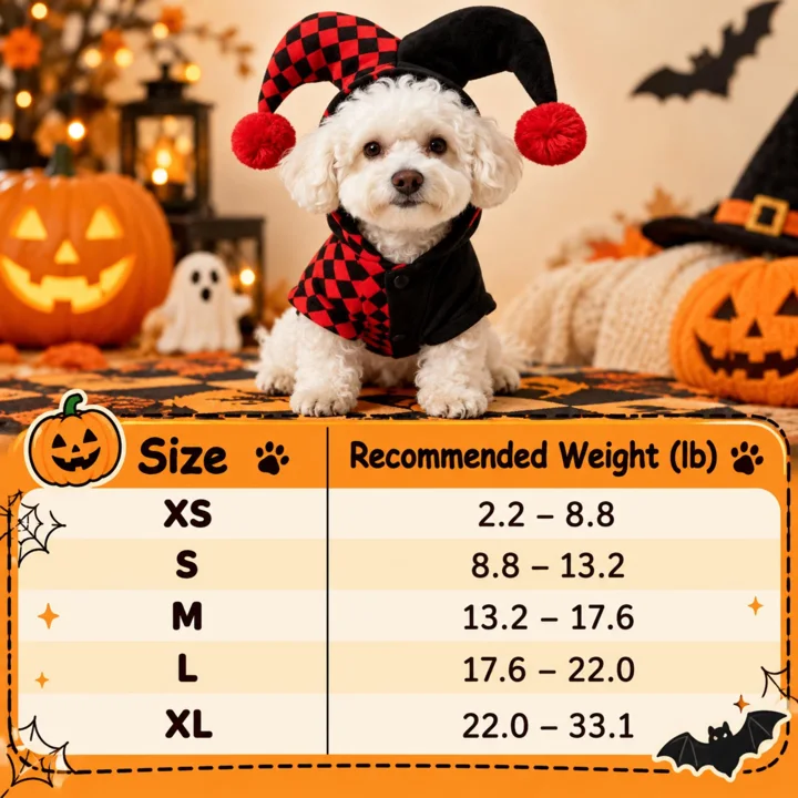 Halloween Jester Dog Costume — gallery photo 5