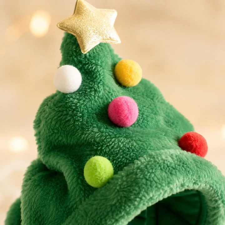 Christmas Tree Pet Hat & Reindeer Bib Set — gallery photo 5