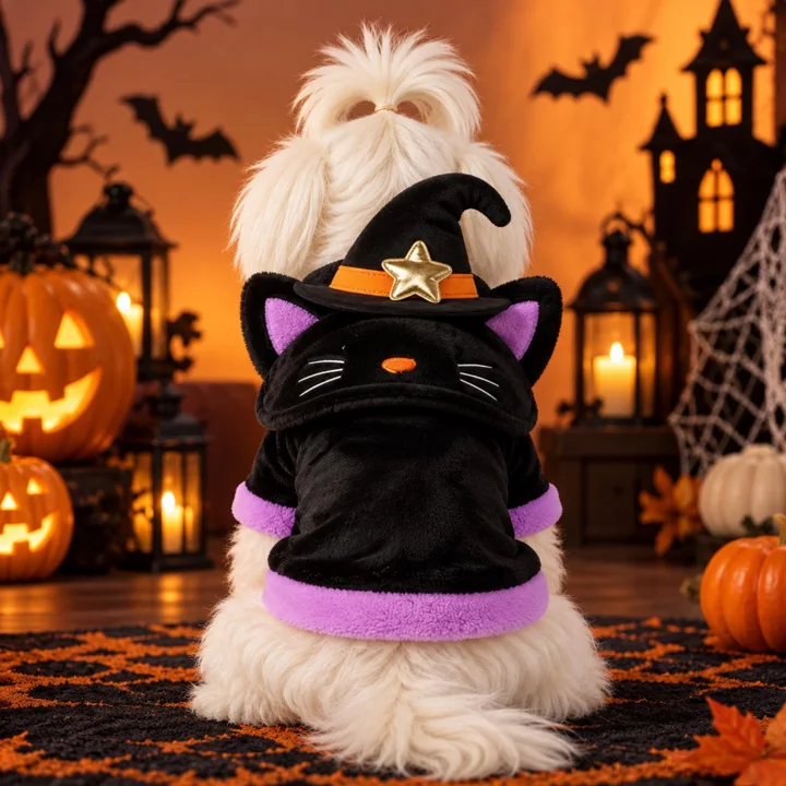 Black Cat Witch Dog Costume — gallery photo 3