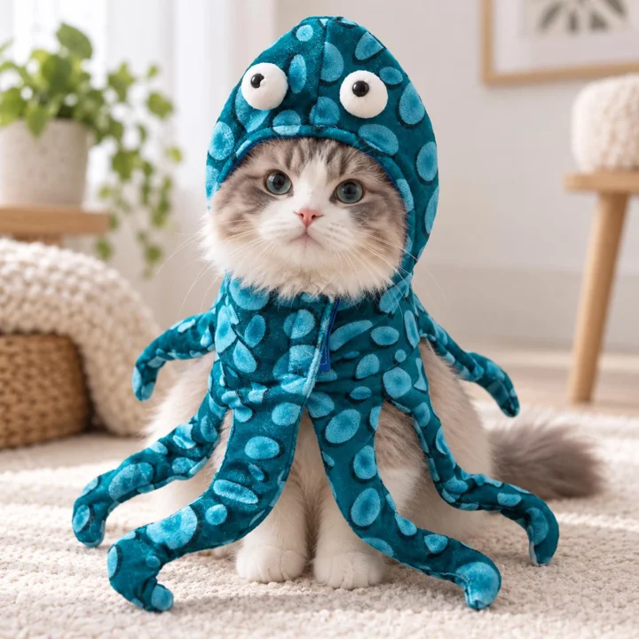 Blue Octopus Dog Costume — gallery photo 3