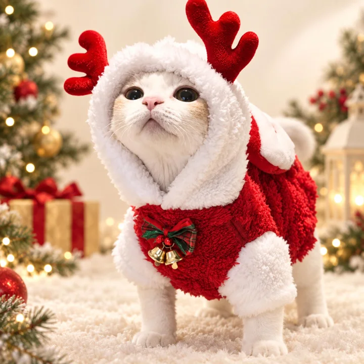 Red Reindeer Pet Costume — gallery photo 8