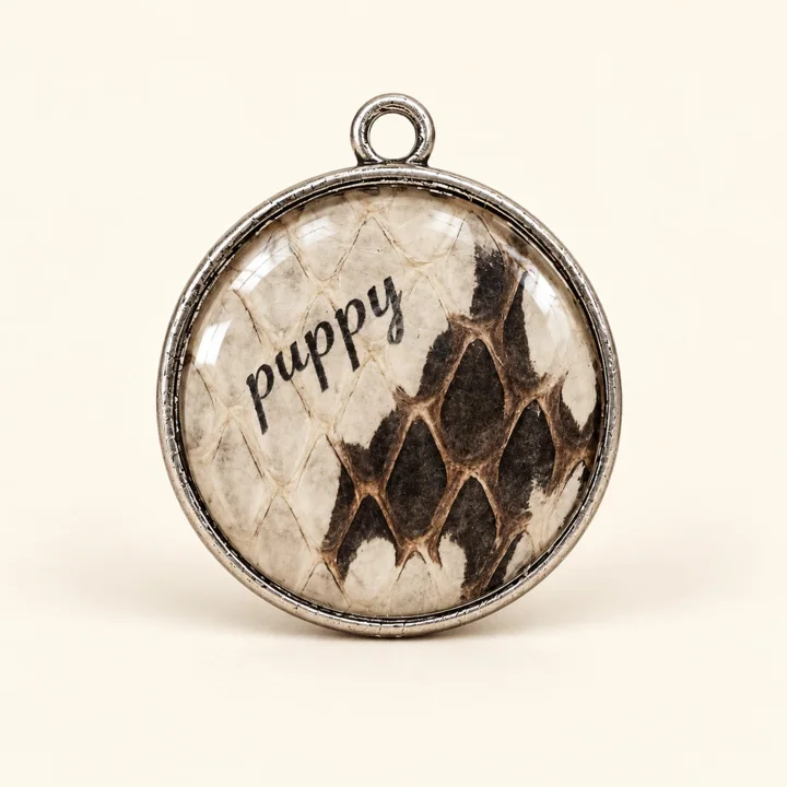 Handmade Snakeskin Pet Tag — gallery photo 5