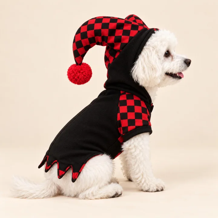 Halloween Jester Dog Costume — gallery photo 2