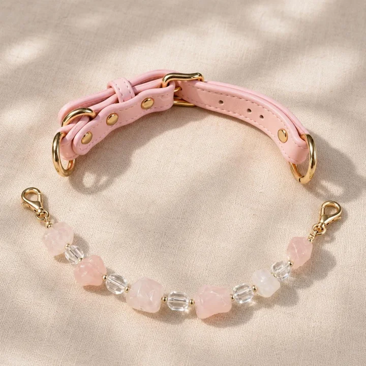 Rose Quartz Pet Collar — gallery photo 3