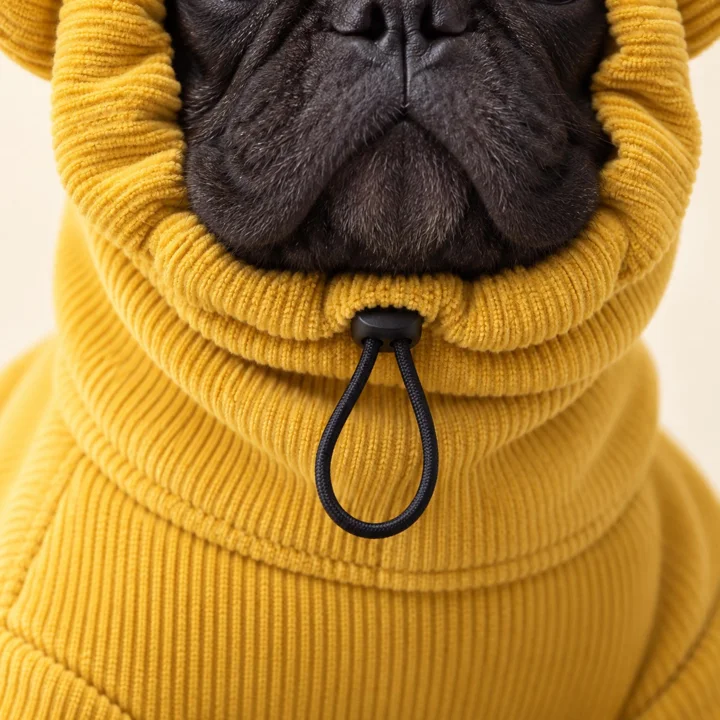 Mustard Yellow Bear Ear Dog Hoodie — gallery photo 6