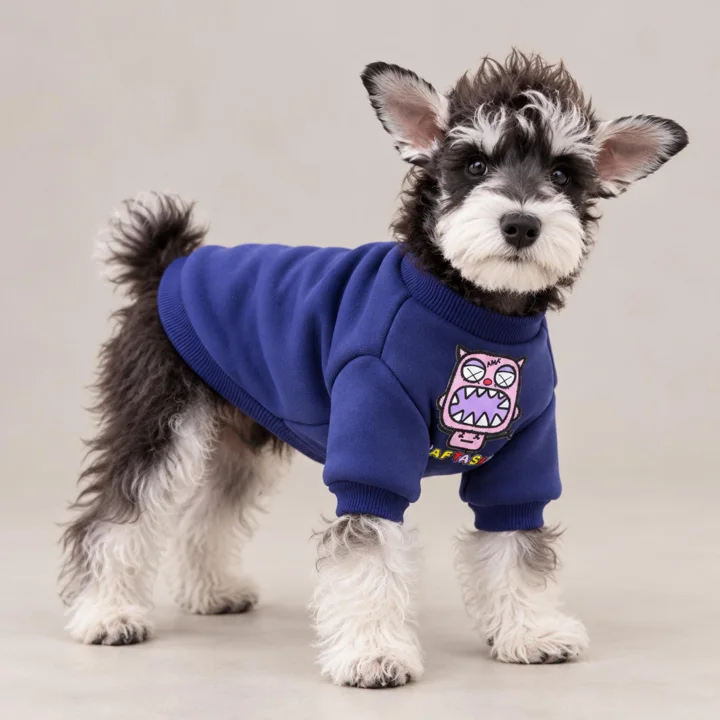 Blue Monster Graphic Pet Sweatshirt — gallery photo 2