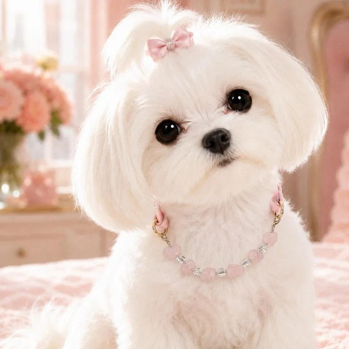 Rose Quartz Pet Collar — gallery photo 4