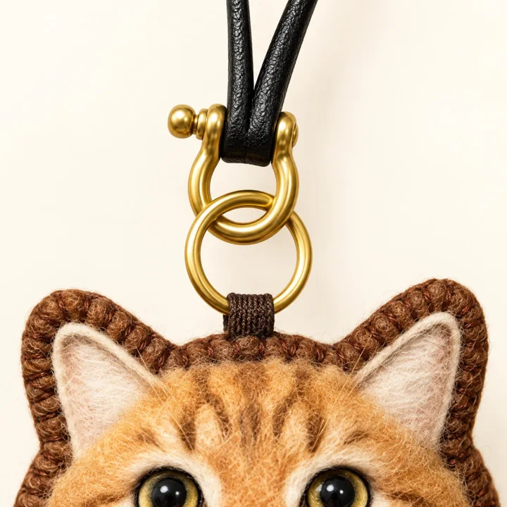Custom Felt Pet Portrait Keychain From Photo — gallery photo 8