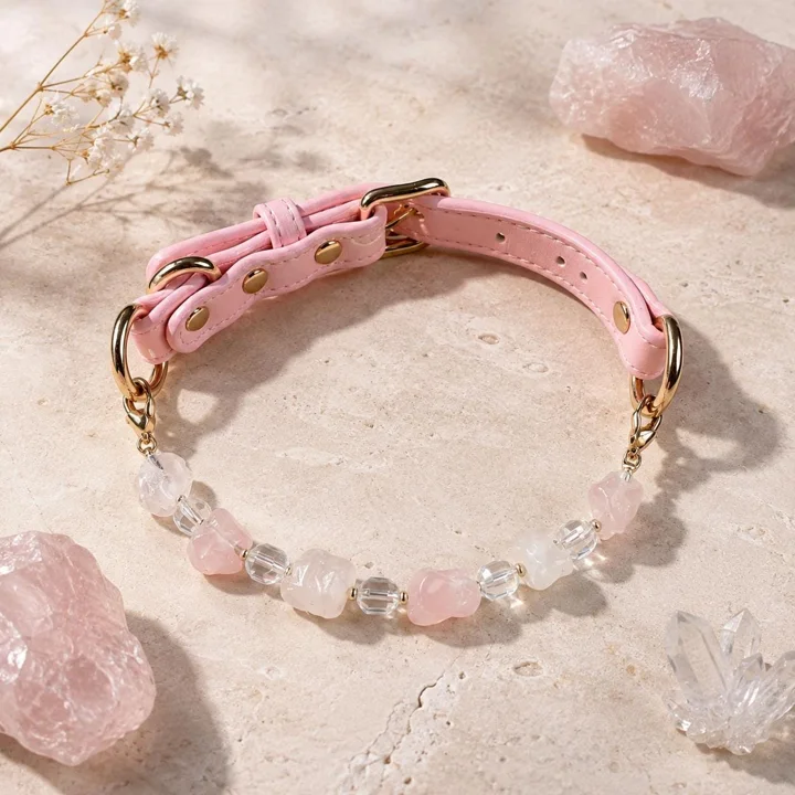 Rose Quartz Pet Collar — gallery photo 7