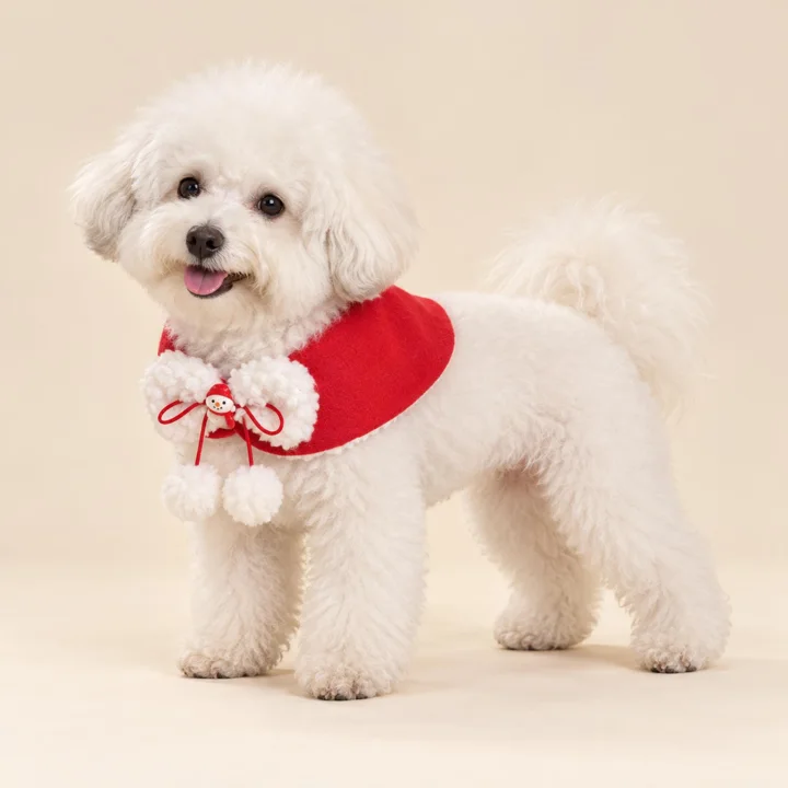 Red Snowman Christmas Pet Cape — gallery photo 3
