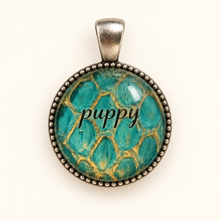 Handmade Snakeskin Pet Tag — gallery photo 7