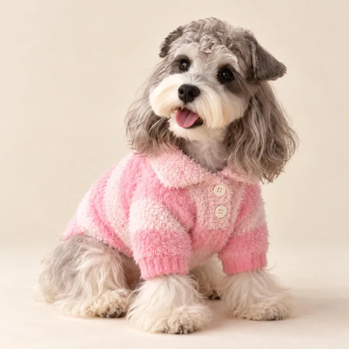 Pink Fuzzy Pet Cardigan — gallery photo 2
