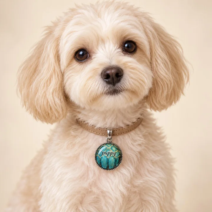 Handmade Snakeskin Pet Tag — gallery photo 3