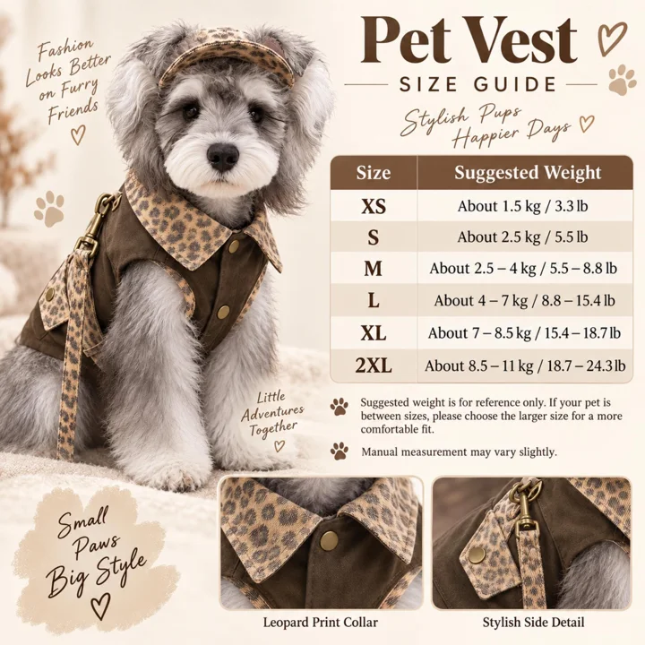 Vintage Leopard Dog Vest — gallery photo 7