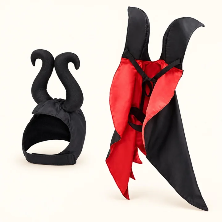 Black Horned Devil Pet Costume — gallery photo 2