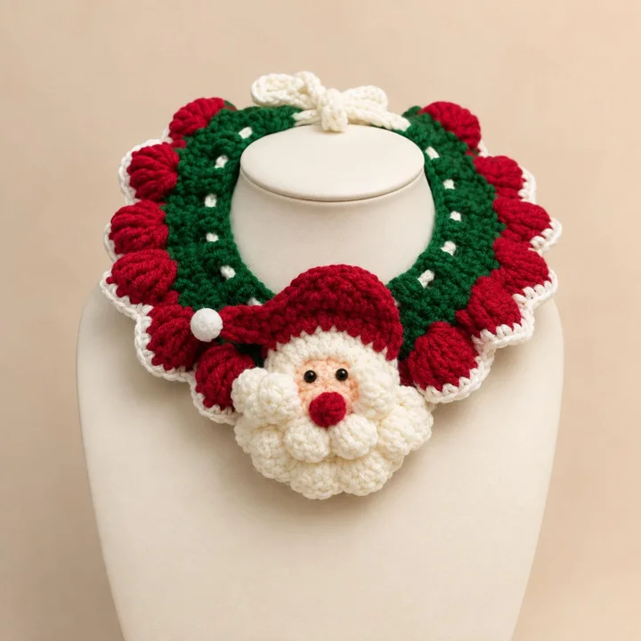 Crochet Christmas Pet Collar — gallery photo 3