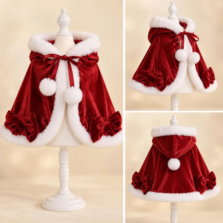 Red Christmas Pet Cape — gallery photo 3