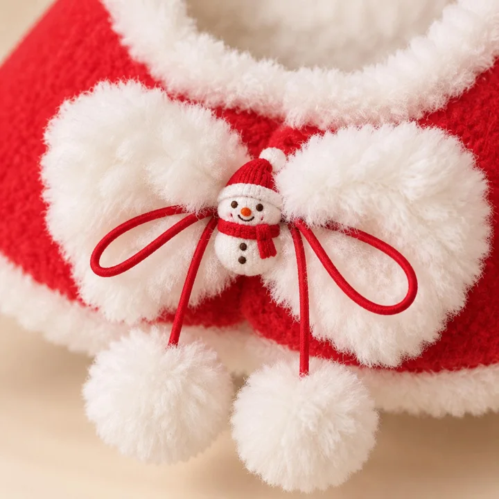 Red Snowman Christmas Pet Cape — gallery photo 5