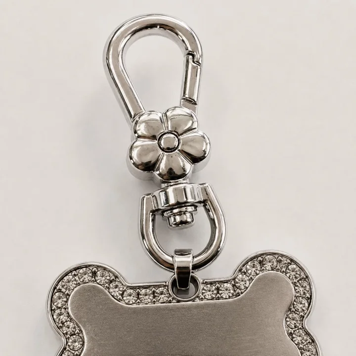 Personalized Silver Bone Pet ID Tag — gallery photo 4