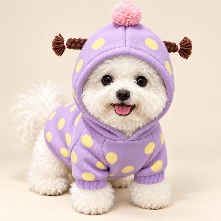 Polka Dot Dog Hoodie — gallery photo 2