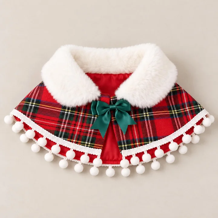 Christmas Plaid Pet Cape — gallery photo 6