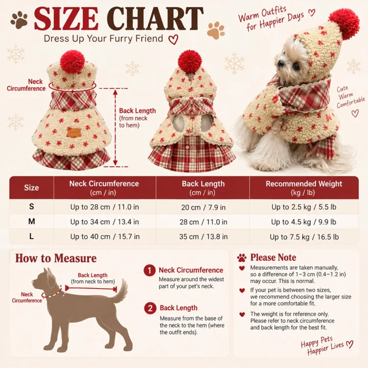 Cream Sherpa Christmas Pet Cape — gallery photo 7