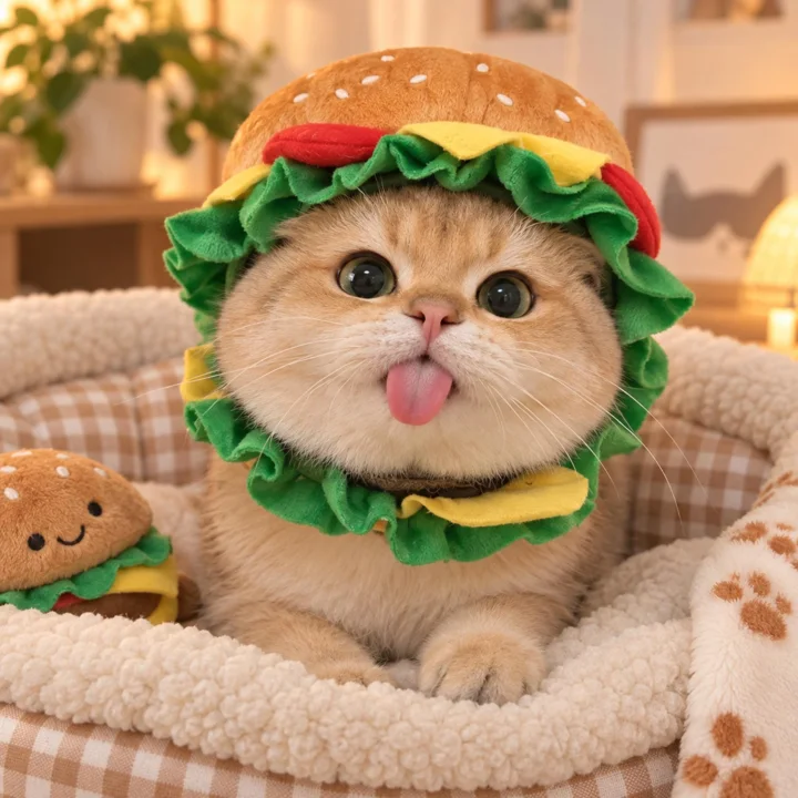 Hamburger Pet Hat — gallery photo 3