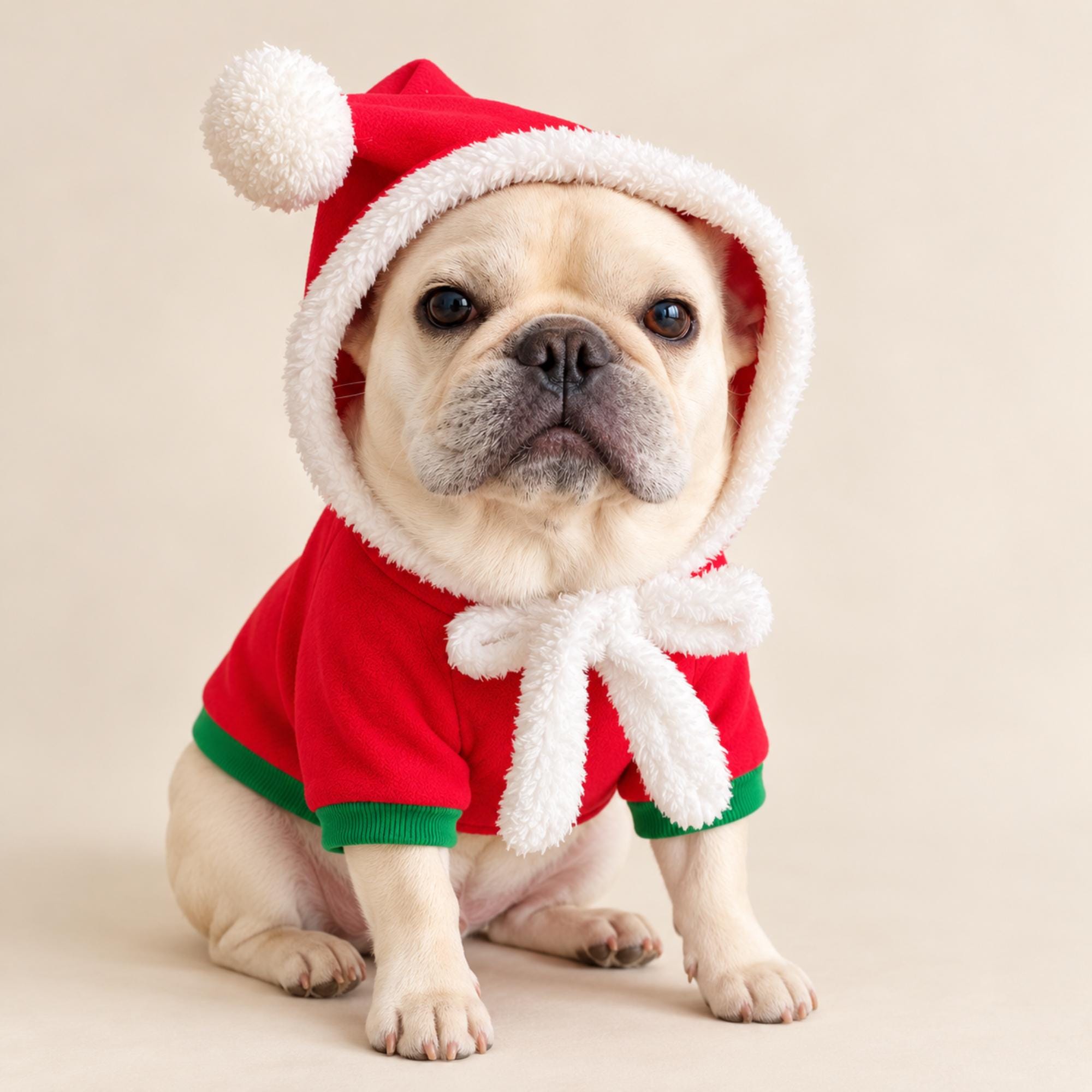 Christmas Dog Hoodie, Santa Elf Outfit, Cat Holiday Sweater, Red Green Puppy Clothes