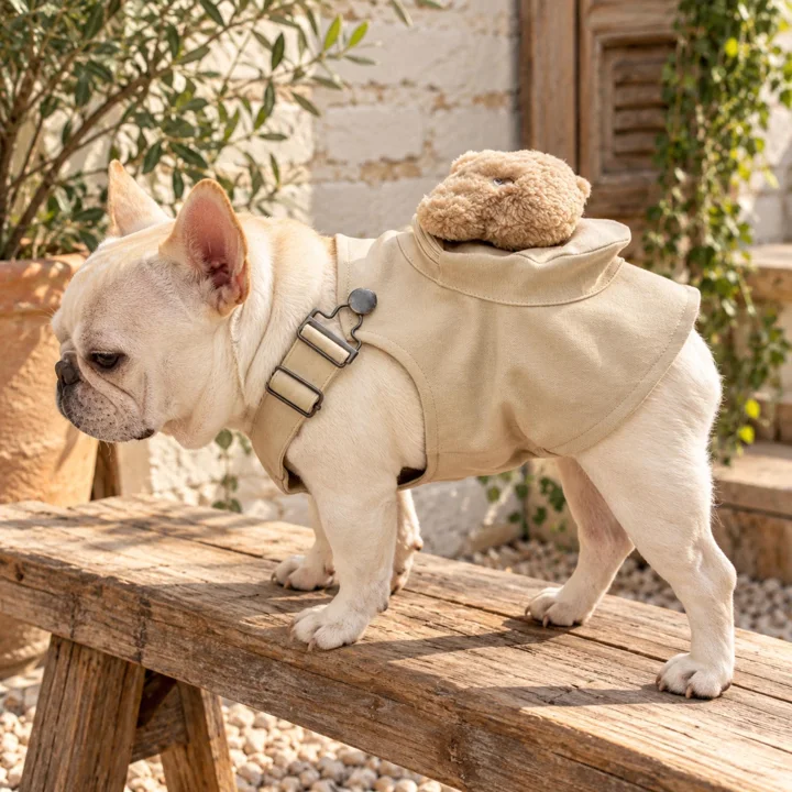 Beige Teddy Bear Dog Vest — gallery photo 7